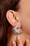 Heliophilia Silver Pendientes de Metal Plataza de 2 pulgadas con Cierre de Gancho